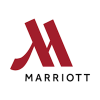 a marriott hotel logo on a black background