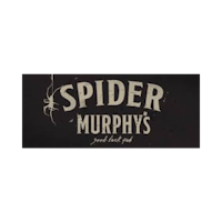 the spider murphy's logo on a black background